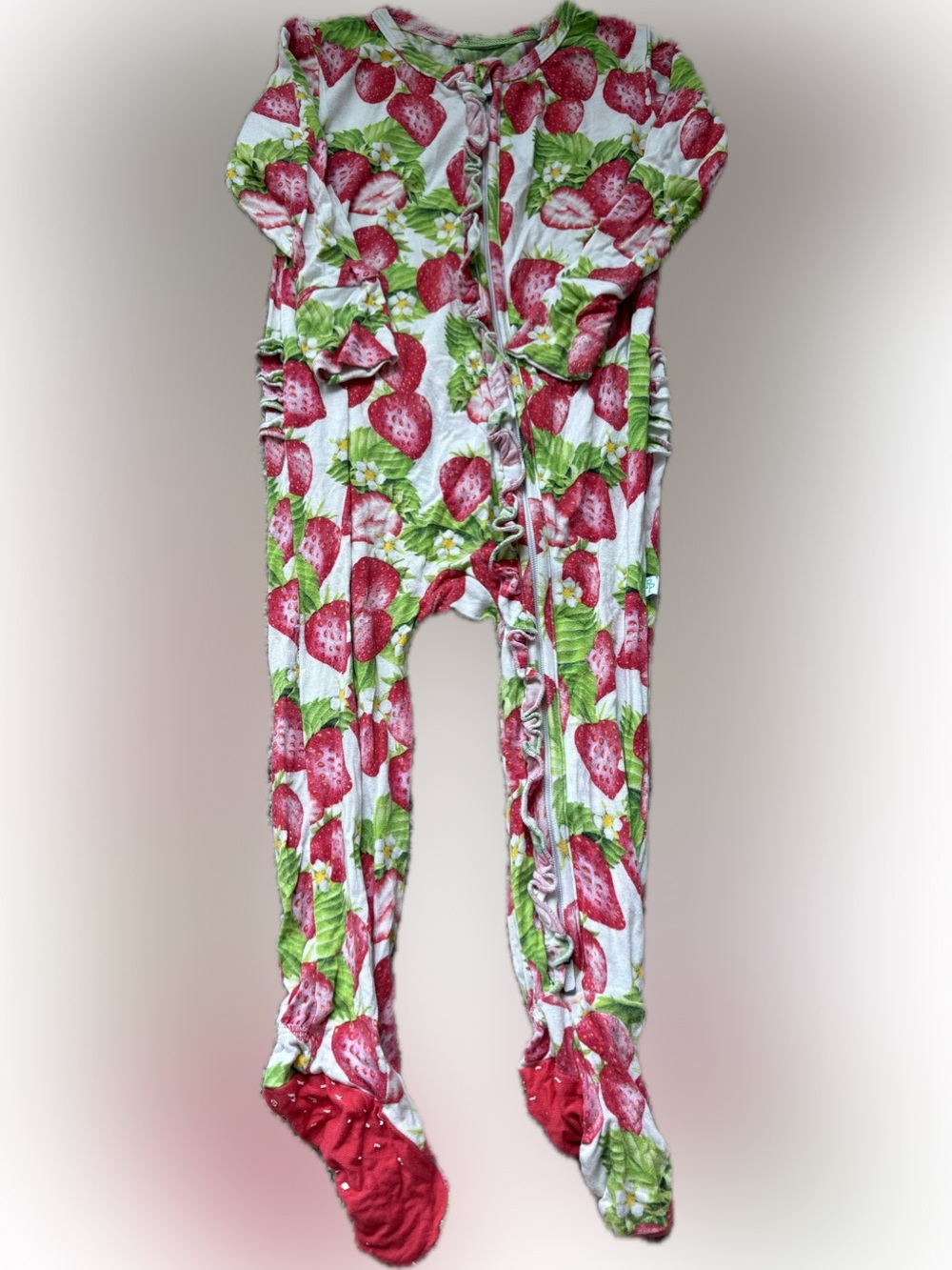 Posh Peanut Strawberry Print Romper